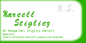 marcell stiglicz business card